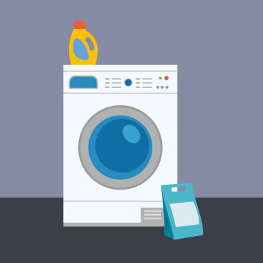 Çamaşır makinesinin vektör illüstrasyonu