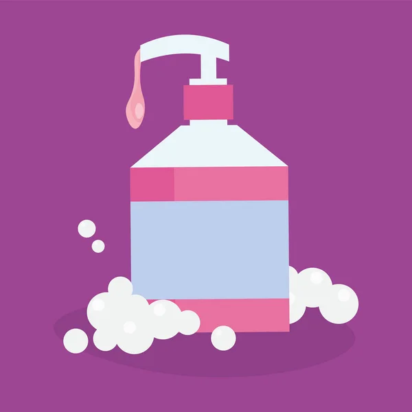 Vector Illustration Bottle Soap — Stock Vector