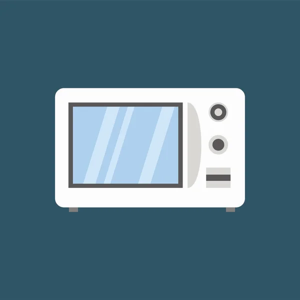 Icône Four Micro Ondes Style Design Plat Eps — Image vectorielle