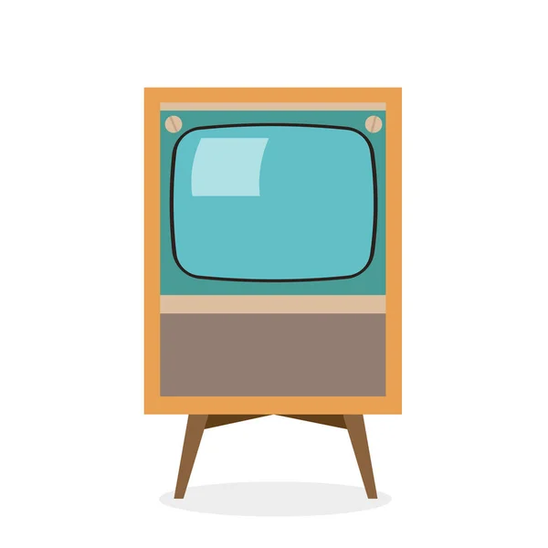 Телевізійний Екран Піктограмою Кадру Білому Фоні — стоковий вектор