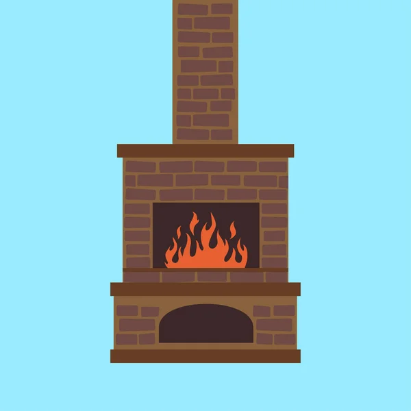 部屋の暖炉のベクトル図のデザイン — ストックベクタ