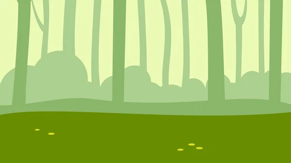 Vector Illustration Green Forest Landscape — Stock Vector