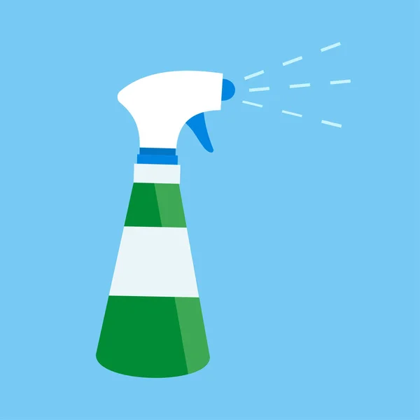 Spray Fles Platte Illustratie — Stockvector