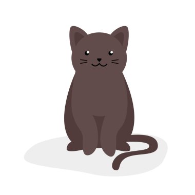 Kedi ikonu. düz resimleme 