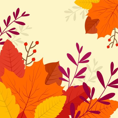 sonbahar yaprakları seamless modeli. vektör çizim