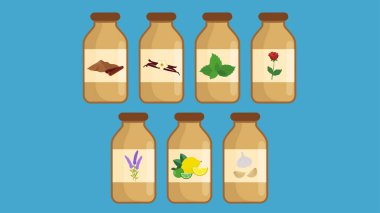 Yiyecek ve içecek işaretinin vektör çizimi. Ağ için sağlıklı ve tarım stoku sembolü seti.