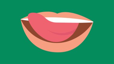 ağız simgesi tasarımı, vektör illüstrasyonu