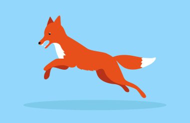 Sevimli çizgi film Fox, vektör çizim