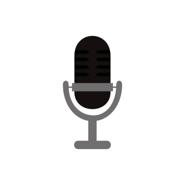 mikrofon simgesi vektör illüstrasyonu