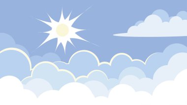 arka plan ile bulutlar. vektör çizim.