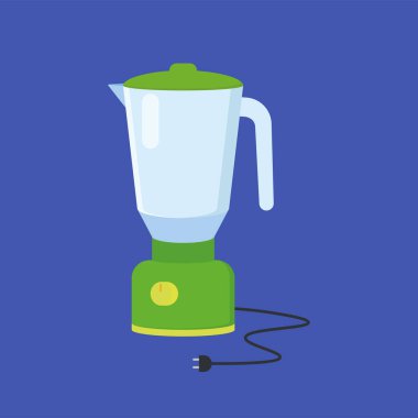 Mutfak blender ikonu. Web tasarımı için elektrikli aygıt vektör simgelerinin düz çizimi