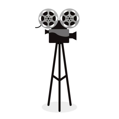 Simge tasarımı, vektör illüstrasyonlu film kavramı 