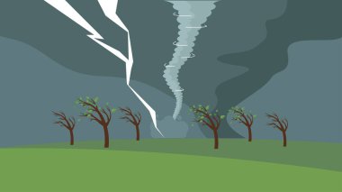 Kasırga arka planının vektör çizimi 