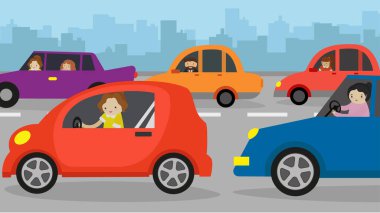 car accident with a woman in the city