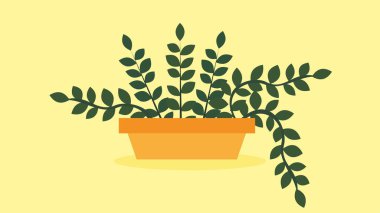 Çiçek saksısı vektör çizim tasarımı