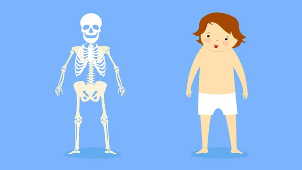 Skeleton Boy Shorts Illustration — Stockfoto