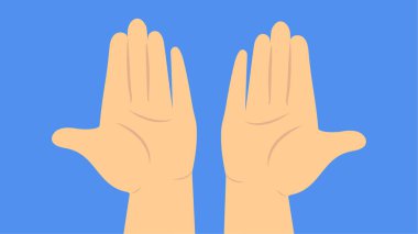 iki eller, avuç içi kadar