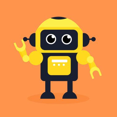 Robot simgesi tasarım, vektör çizim eps10 grafiği