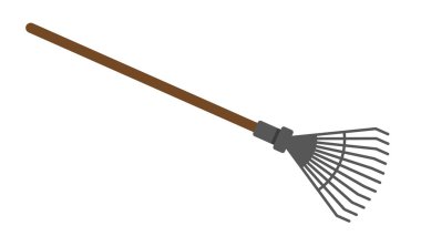 garden rake icon. vector illustration