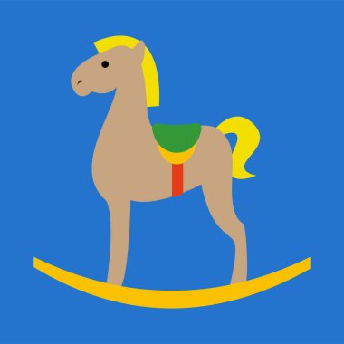 toy horse icon. cartoon illustration