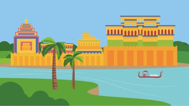 vector illustration of a beautiful temple