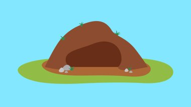 mountain over blue sky. vector illustration