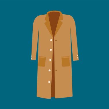 vector illustration of fashion coat