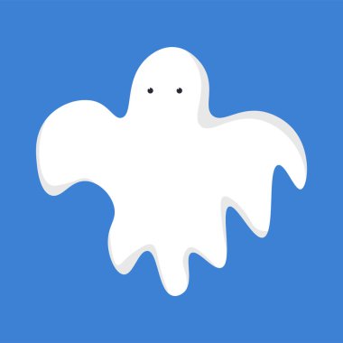 halloween ghost web simple illustration