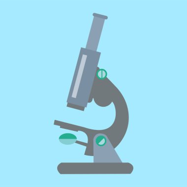 microscope icon. flat style web illustration.