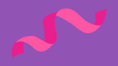 vector illustration of a pink ribbon background, abstract art.