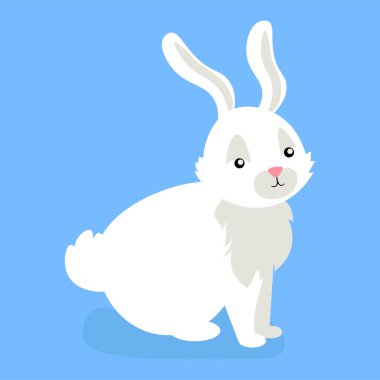 cute rabbit with ears  vector illustration