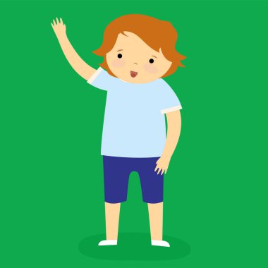 boy cartoon character, vector illustration