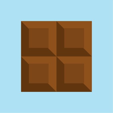 chocolate bar icon. flat illustration of brown cubes vector icons for web design