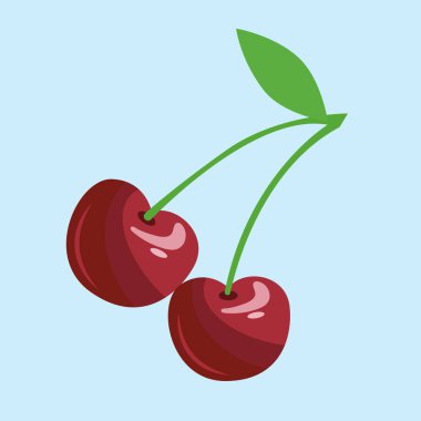 cherries, web simple illustration