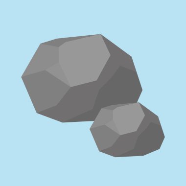 isometric vector illustration of a background of large stones
