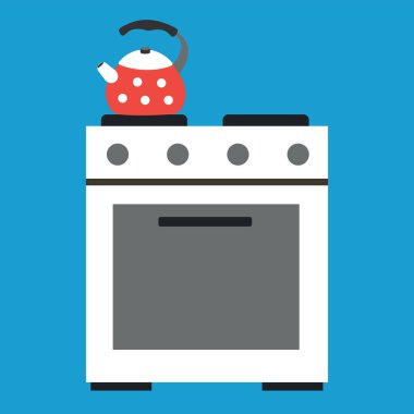 mutfak soba simgesi. vektör çizim