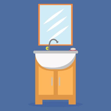 bathroom interior with sink vector illustration design