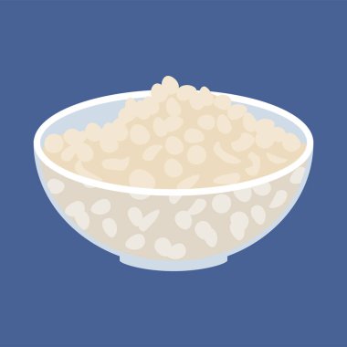 rice porridge icon. flat illustration of bowl vector icons for web design