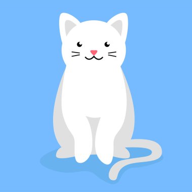 cat icon. flat illustration of cute dog vector icons for web design