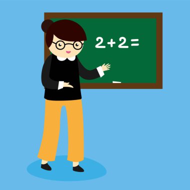 student with blackboard design, education and school theme vector illustration