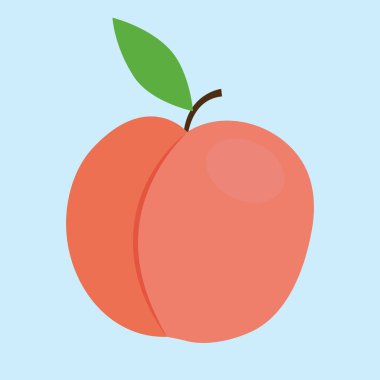 Elma ikonu. vektör illüstrasyonu