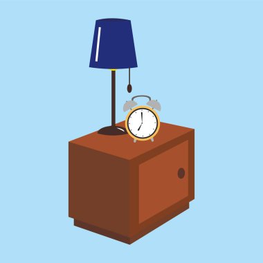 vector icon modern cartoon clock in a room