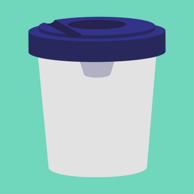 Kağıt bardak simgesi. Vektör çizim