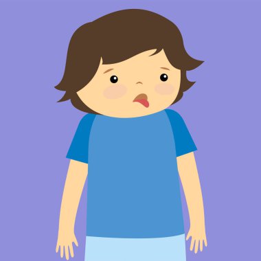 Küçük şirin çocuk, vektör çizimi.