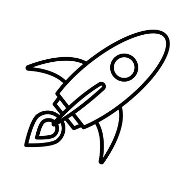 rocket icon web simple illustration