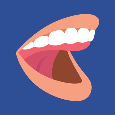 vector illustration of human smile