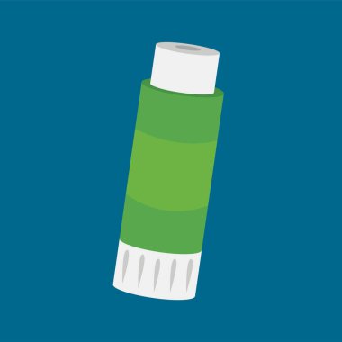 vector illustration of a green and white hand drawn toothpaste