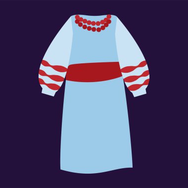 vector illustration of a woman's shirt with a dress