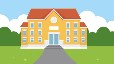 vector illustration of a beautiful cartoon house