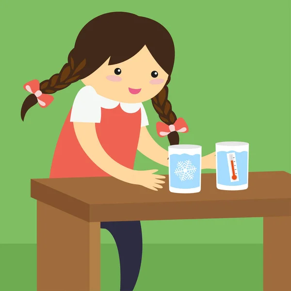 vector illustration of hot and cold cups
